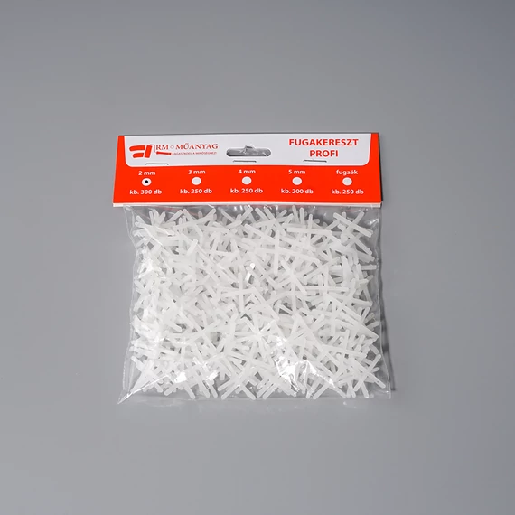 Fugakereszt műanyag 2 mm 300db/csomag
