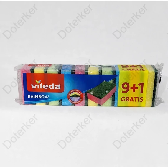 Vileda mosogatószivacs 9+1 db Rainbow